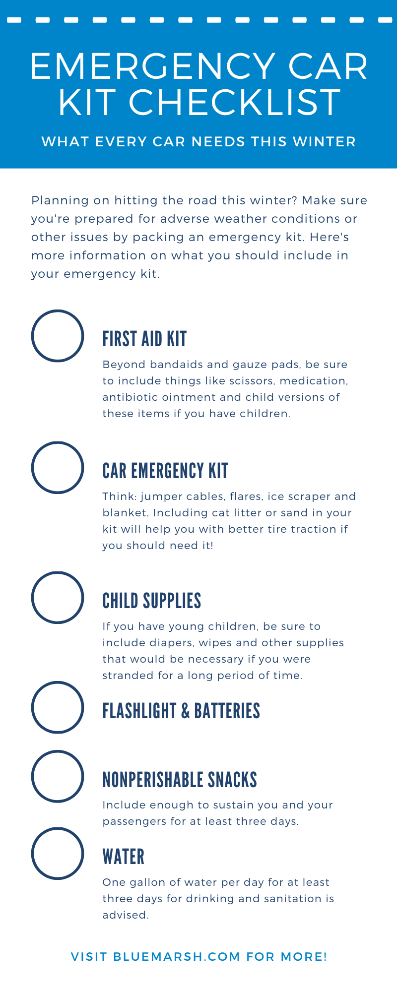 Emergency Kit Car Checklist